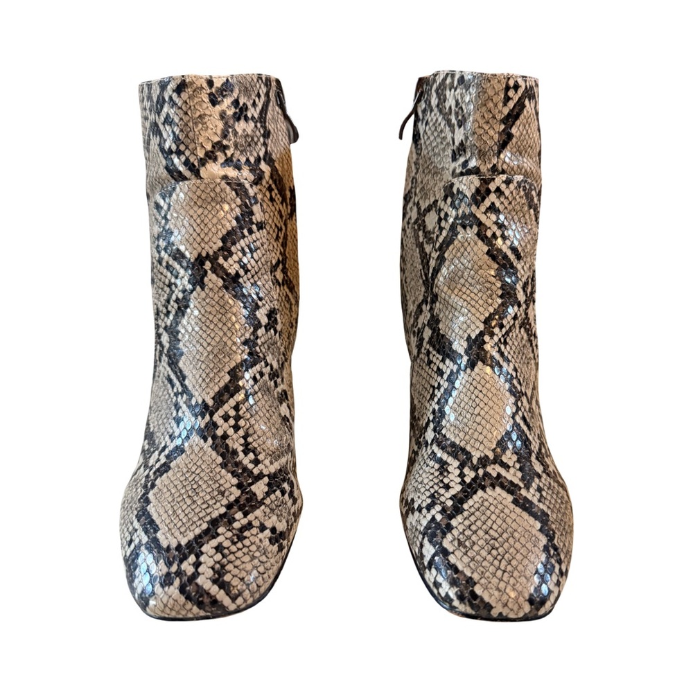 Matiko Snakeskin Ankle Boots Size 37 6.5 | Block Heel | Chic Statement - Picture 3 of 15